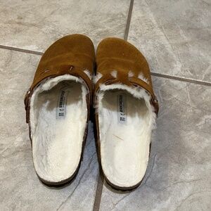 Birkenstocks Boston shearling 39, mink